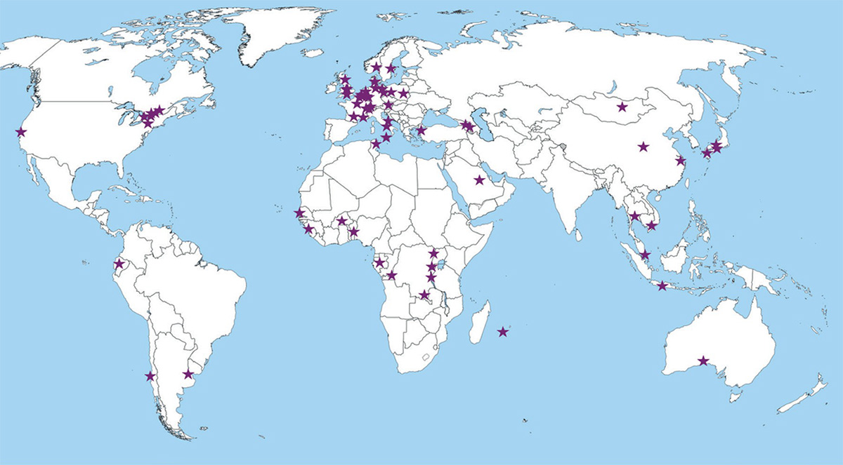 Réseau de collaborations de l’Institut des Épidémies
