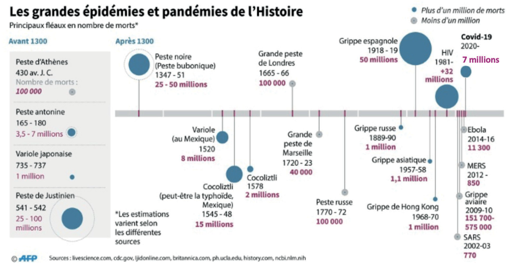 Epidemies et pandemies histoire
